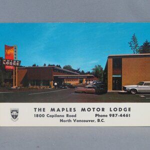 Vintage Postcard - The Maples Motor Lodge North Vancouver - Evergreen Press